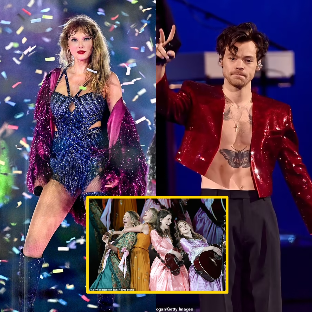 Taylor Swift fans convinced ex Harry Styles will join her on stage at next Wembley gig after he’s spotted hanging out with singer’s close pals the Haim sisters in London..