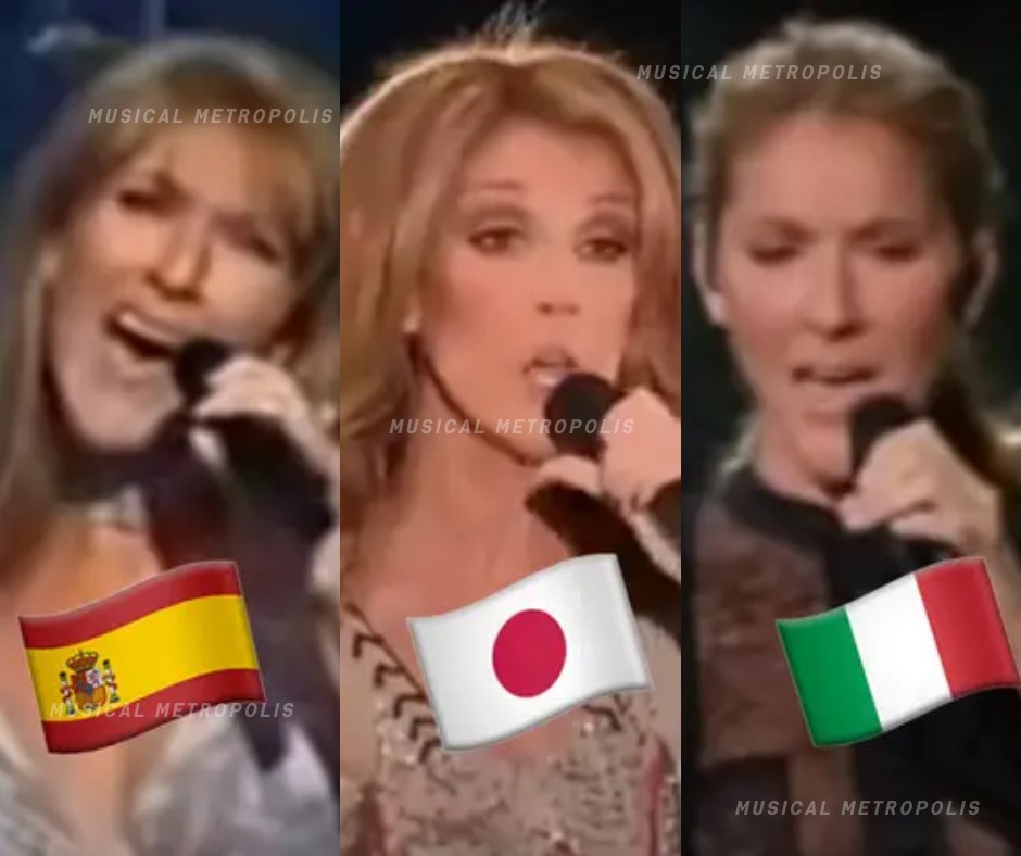 Celine Dion has sung in many languages including Japanese, Italian, German and even Latin in her 31-year career. The fan-made video shows clips of Celine singing at stadiums across the world where the ‘My Heart Will Go On’ singer performs in each country’s native language.