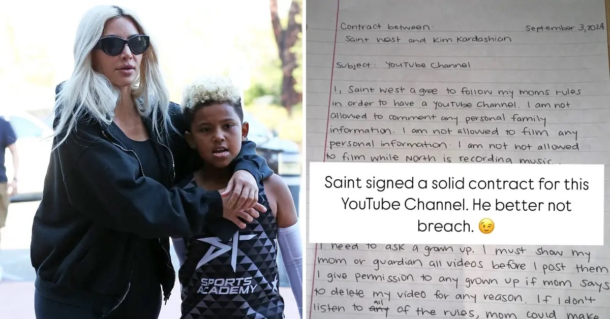 Kim Kardashian forces son Saint West to sign extensive contract with seven strict rules