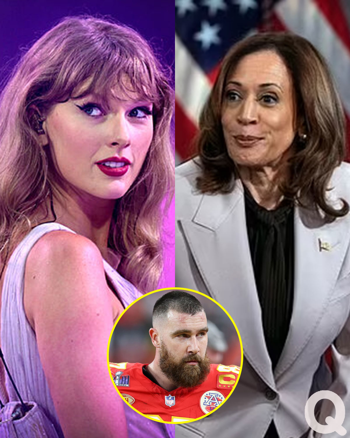 Kamala Harris disagrees with Taylor Swift when it comes to supporting Travis Kelce’s….