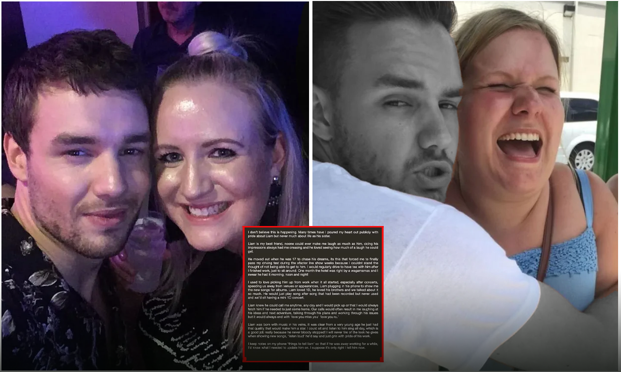 Liam Payne’s sister says she learned about his death from Liam Payne’s last text message: ‘I feel…’