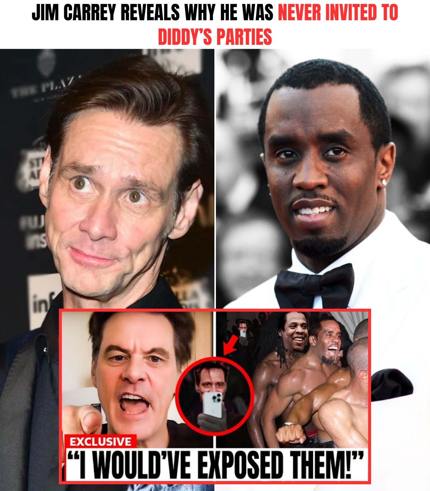 Jim Carrey Reveals Why He Was NEVER Invited to Diddy’s Parties