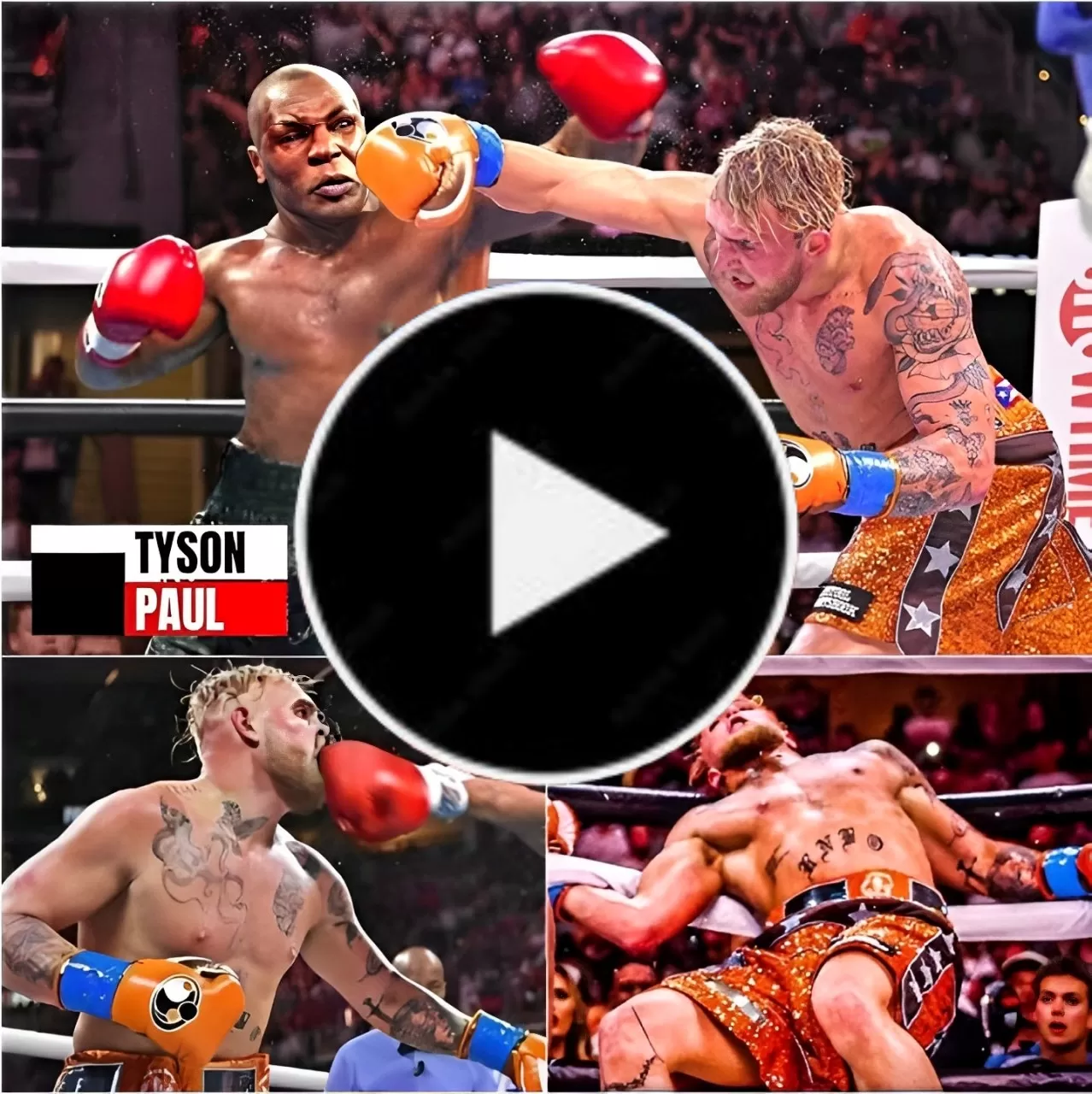 QUICK FINISH! Mike Tyson destroyed Jake Paul with a devastating knockout in just 50 seconds in an explosive match.
