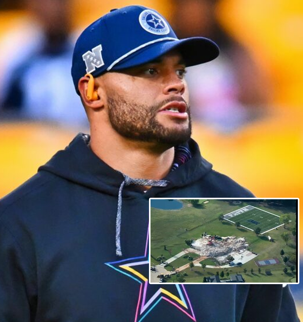 VIDEO: Dallas Cowboys QB Dak Prescott Could Do Nothing But Watch As His Massive 9,000 Square Foot Mansion Was Completely Destroyed
