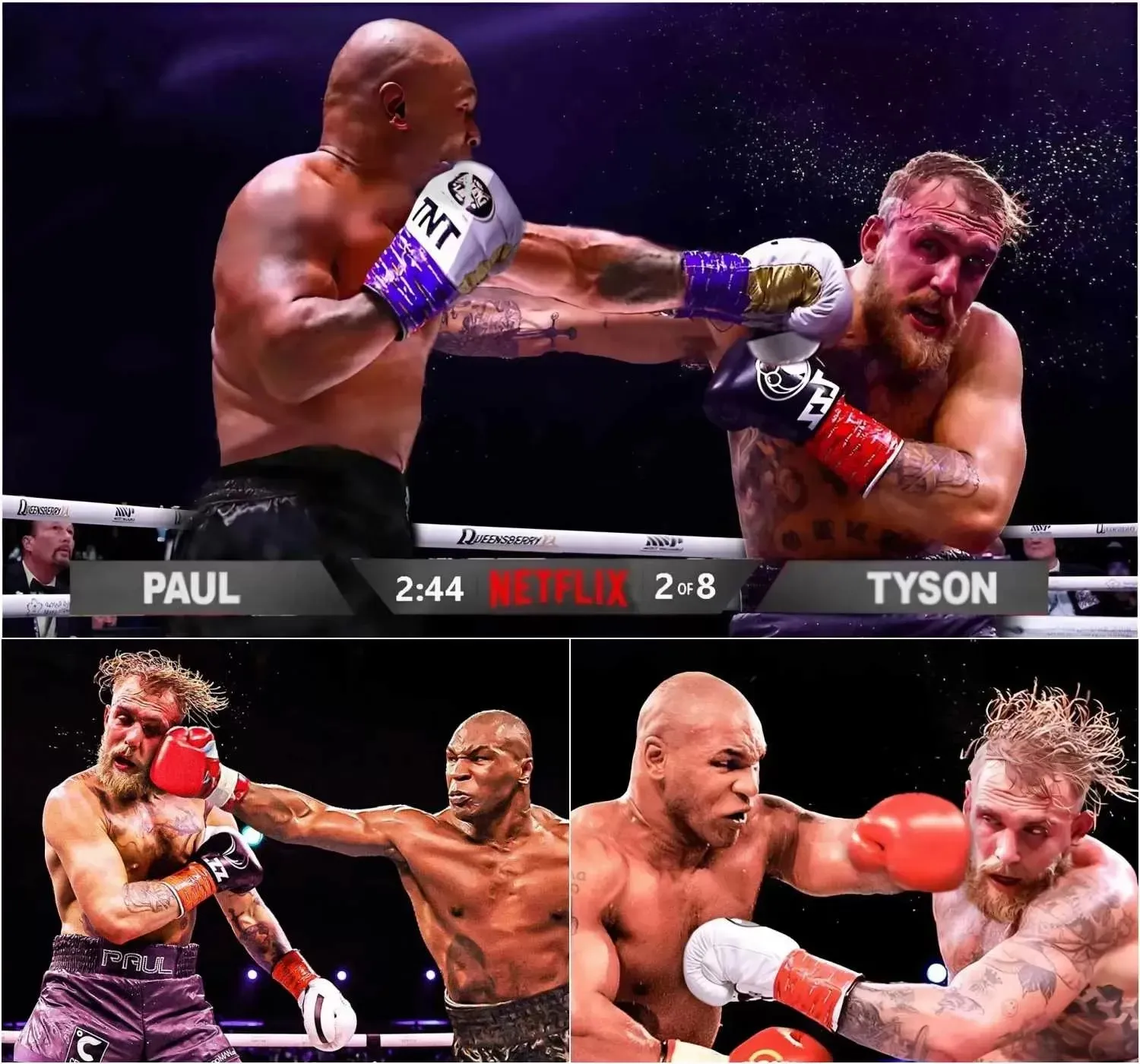 Mike Tyson Beat Jake Paul In Just 40 Seconds In A Match That Captured The World’S Attention.CongMinh
